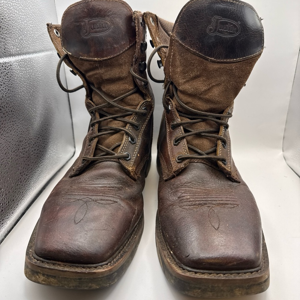 Justin  Brown Leather Boots